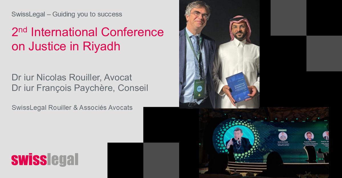 SwissLegal – mitten in der internationalen Debatte über die Qualität der Justiz