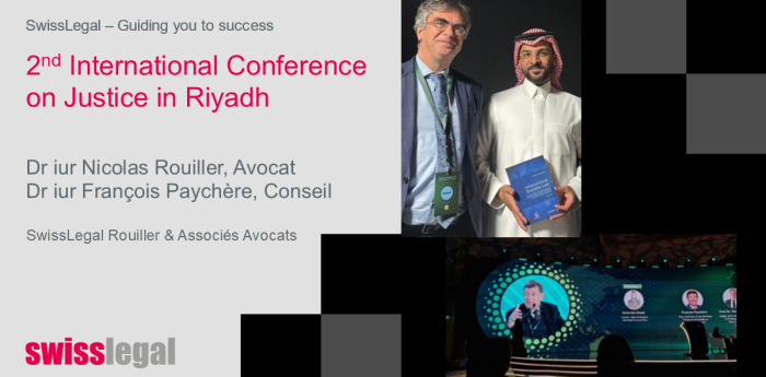 SwissLegal – mitten in der internationalen Debatte über die Qualität der Justiz